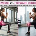 Woman performing reverse lunge exercise