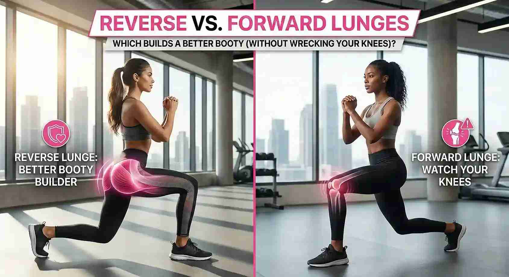 Woman performing reverse lunge exercise