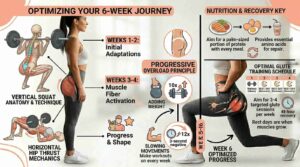 Glute transformation journey infographic